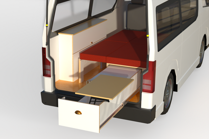 Premium Corduroy Camper Van Mattress Set (For Side-Sliding Bed Kits)