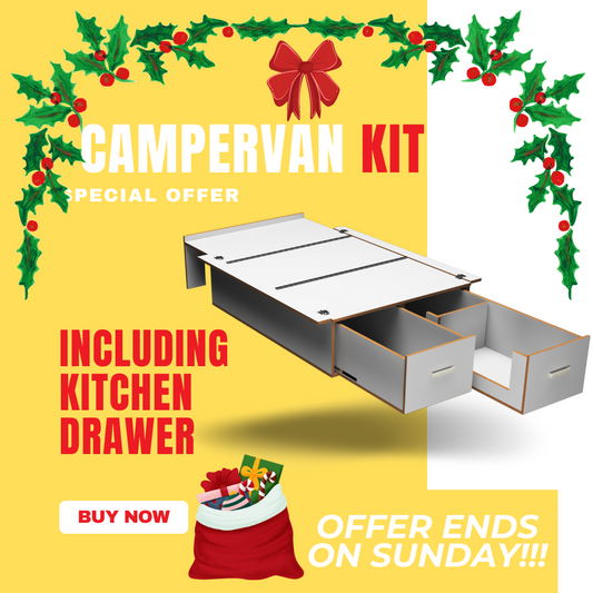 Campervan Kit (372mm Bed Frame including kitchen and storage drawer) + Arches cover