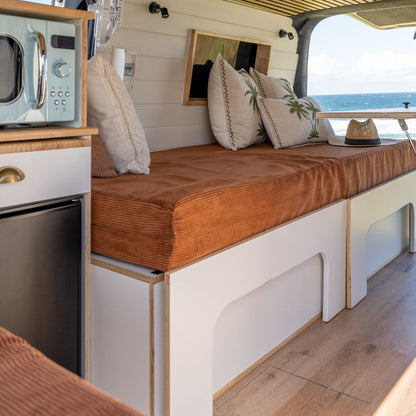 Campervan folding bed seat