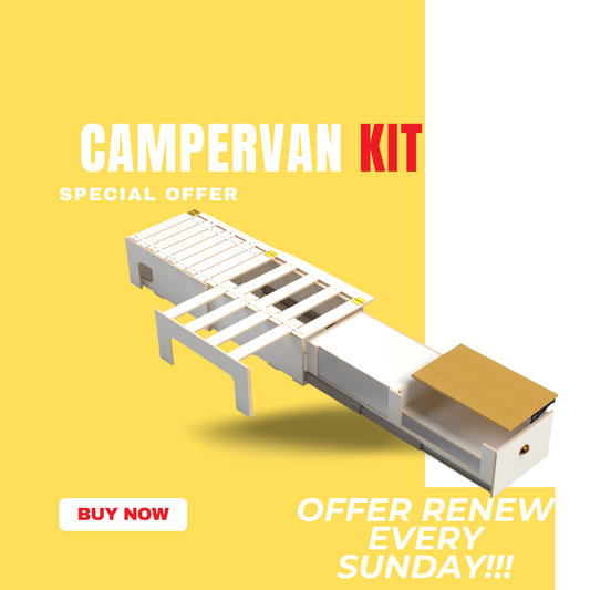 Sale of Side Sliding Bed Frame with Kitchen Drawer for Campervan (382mm Height)