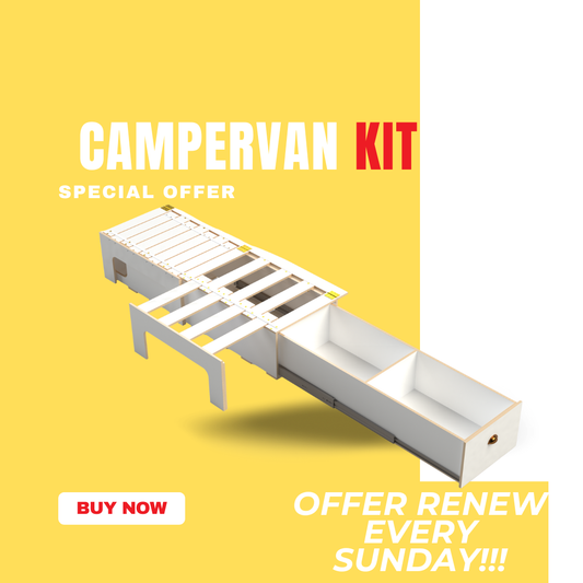 Sale of Side Sliding Bed Frame with Storage Drawer for Campervan (382mm Height)