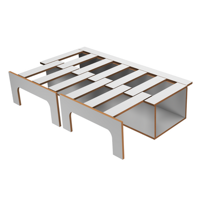 Side sliding bed frame for campervan australia